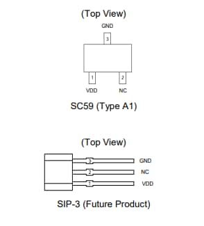 Schéma - Diodes Incorporated Commutateurs unipolaires/à verrouillage à effet Hall deux fils AH32x